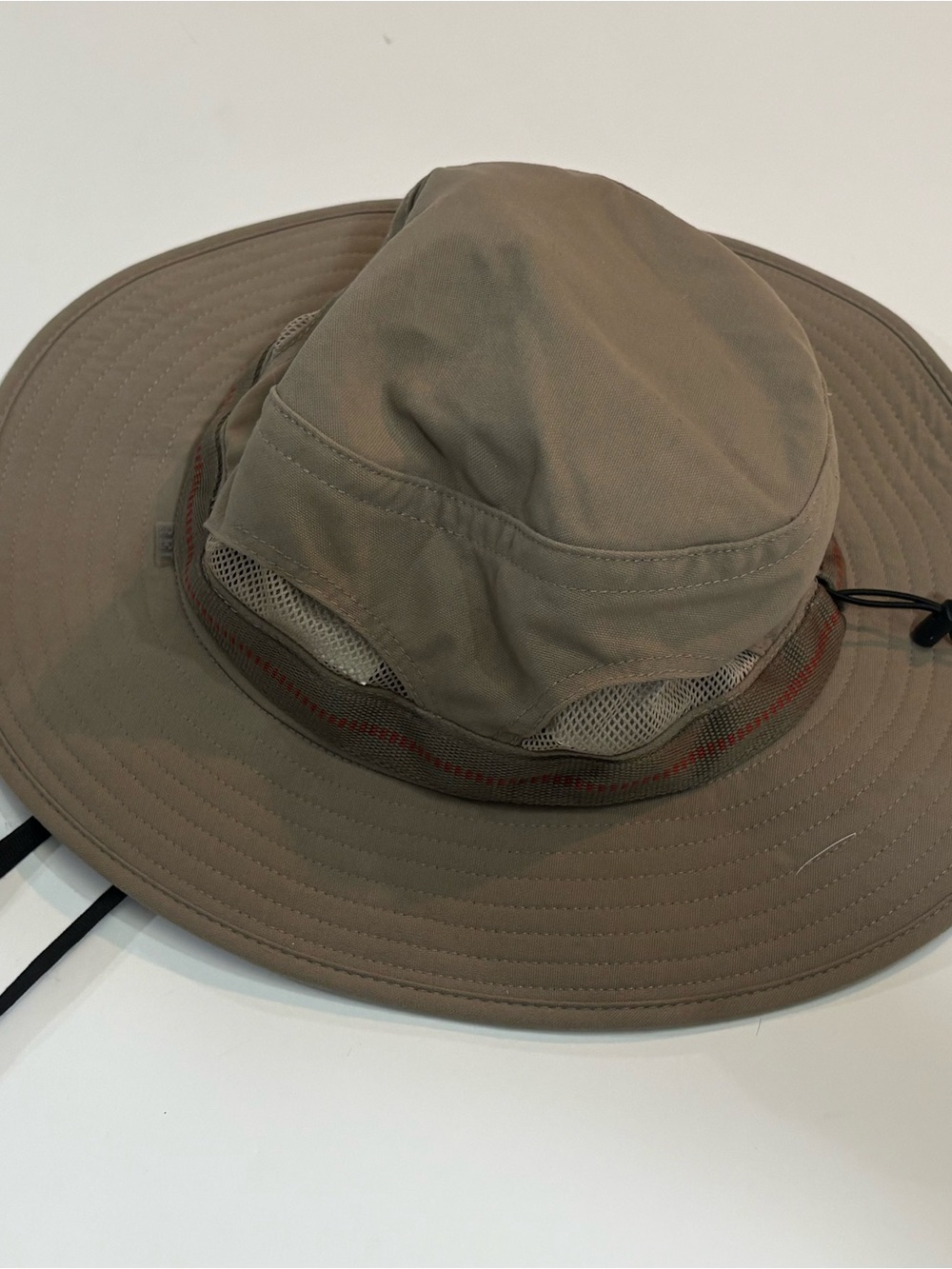 REI Beige Sun-bucket Hat | Adjustable chin strap
